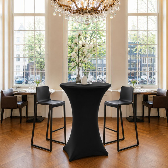 Spandex Black Pod Table Cover