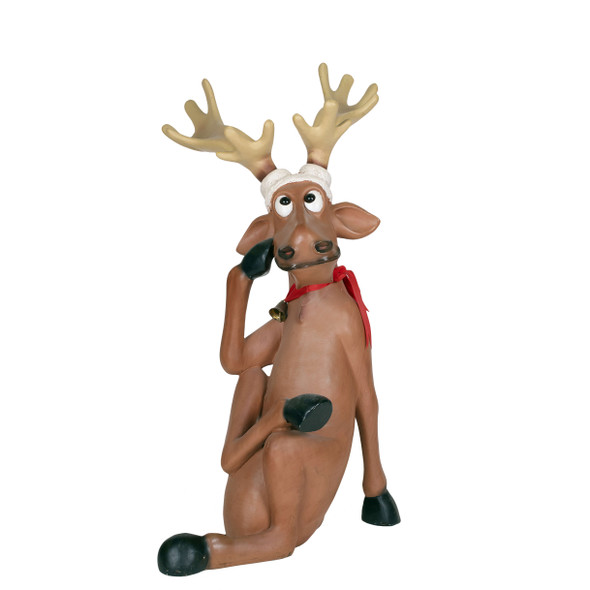 Reindeer Seated with Hooves Crossed