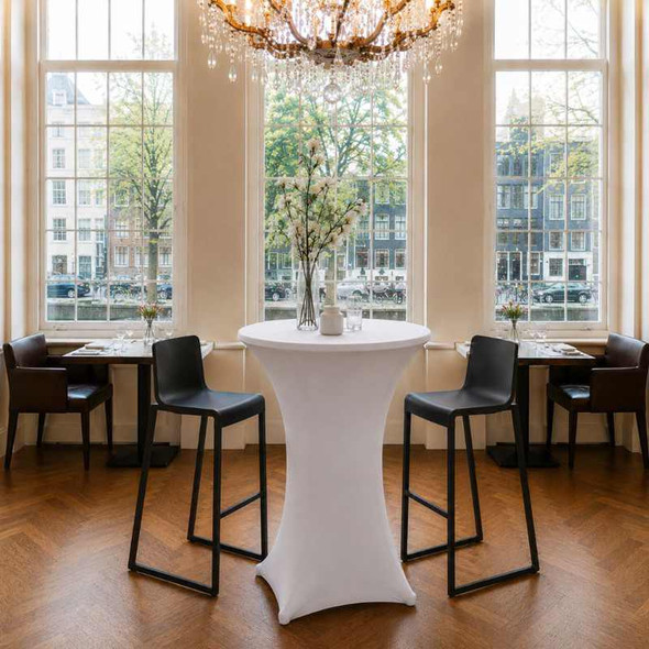 Spandex White Pod Table Cover