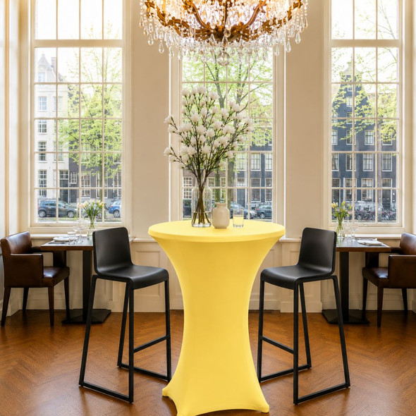 Spandex Lemon/Yellow Pod Table Cover