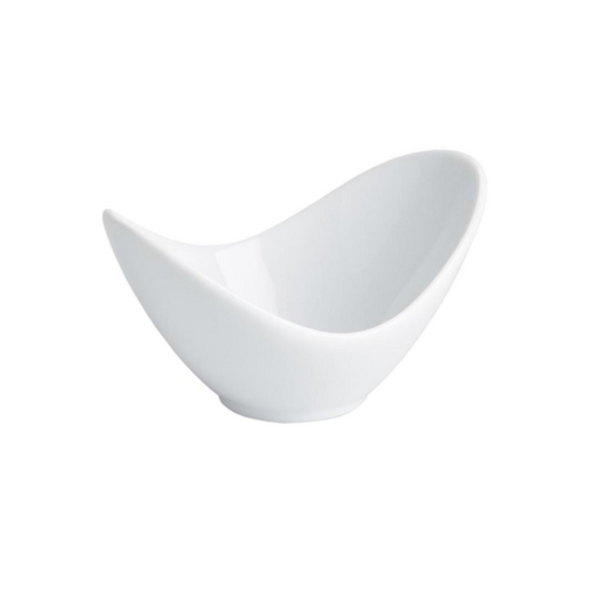 White Mini Dish Bowl Shaped 4” x 2.5” (Pack size 1)
