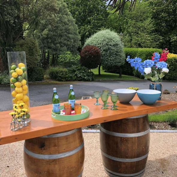 Rustic Wine Barrell Bar 7ft
