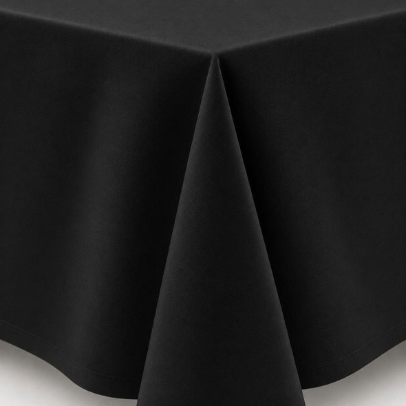 Linen Table Cloth Black - 70in x 108in