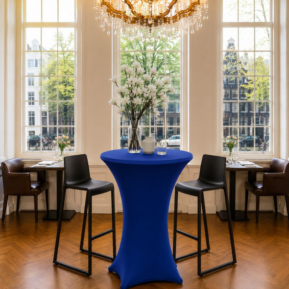 Spandex Dark Blue Pod Table Cover