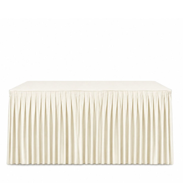 Linen Table Skirting - Ivory 21ft