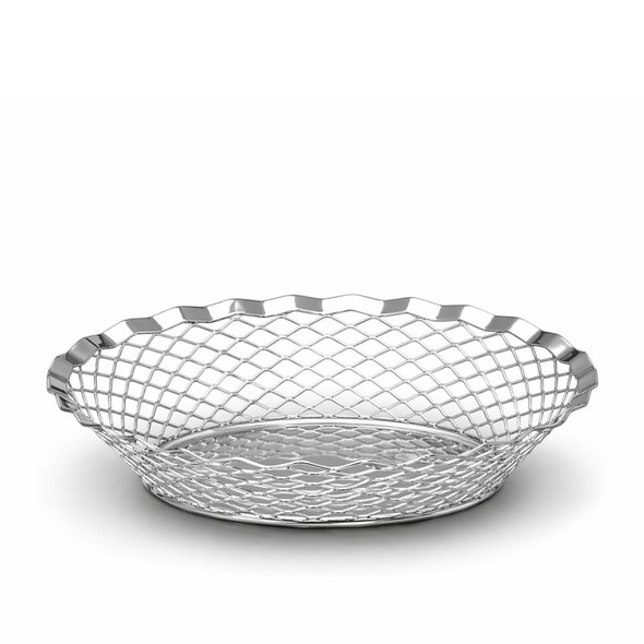 Oval Stainless Steel Bread Basket 24cm