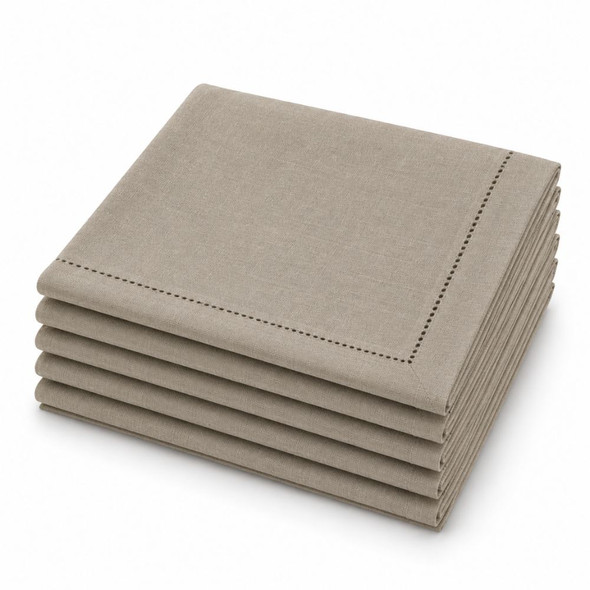 Grey Hemstitched Signature Napkin