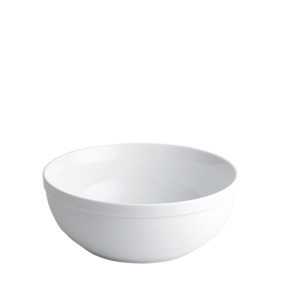 White Round Serving Bowl 25cm x 10cm