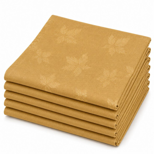 Cotton Napkin - Gold Ivy Leaf 51cm x 51cm
