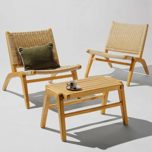 Woodley Rope Lounge Package (2 Chairs & Side Table)