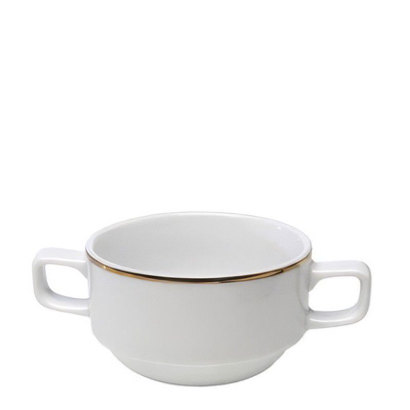 Gold Rim Soup Bowl 21cl (Pack Size 10)
