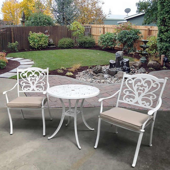 Oxford Silk White 2 Seater Set