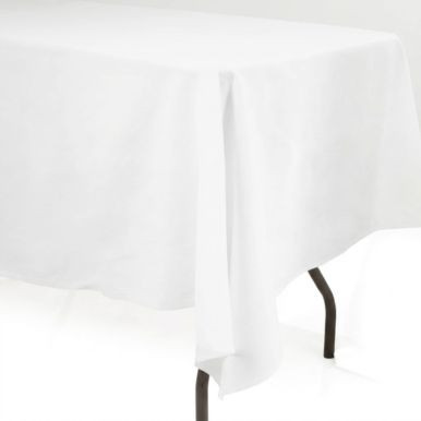 Linen Tablecloth White 70in x 108in
