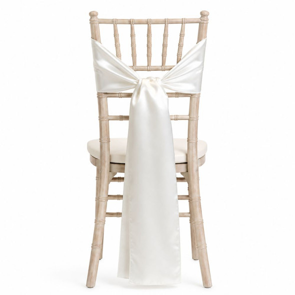 Satin Chair Tie / Table Runner Ivory