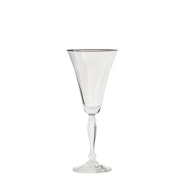 Silver Rim White Wine Glass 21cl (Case Size 16)