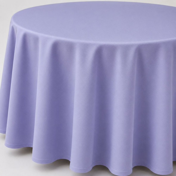 Signature Linen Tablecloth Lavender Round 132in