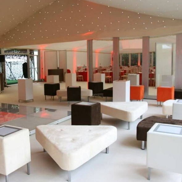 Triangle Ottoman Lime Green