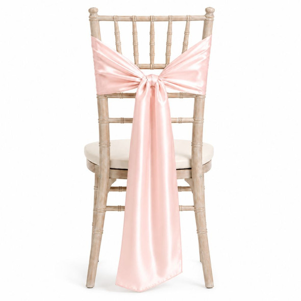 Silk Taffeta Chair Tie / Table Runner Pale Pink