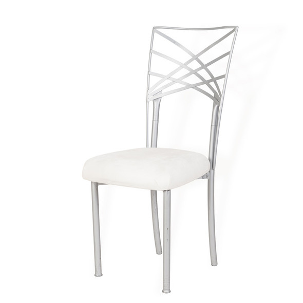 Chameleon Chair Silver Back with White Pad