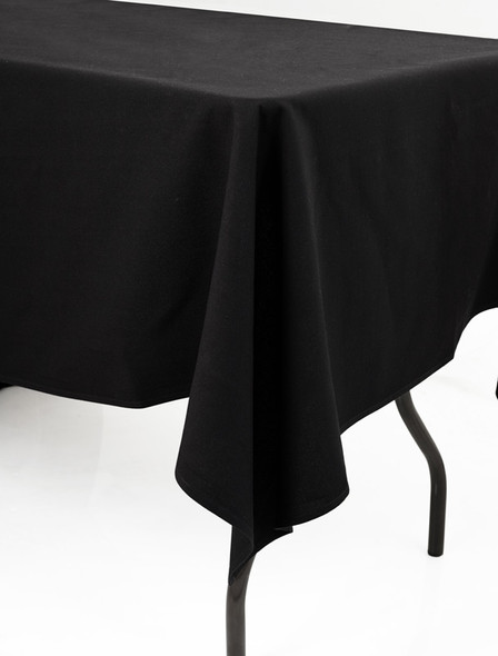 Linen Tablecloth Black 90in x 90in