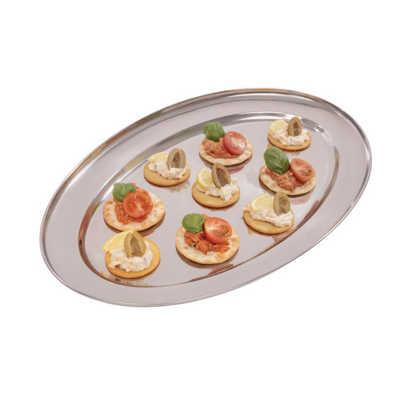 Oval Flat Serving Tray 20in