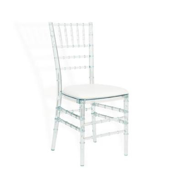 Chiavari Chair Crystal with White Pad