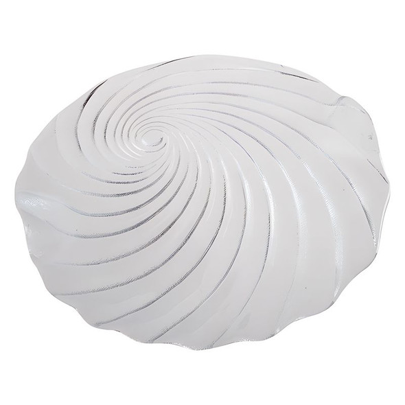 Frosted Glass Round Spiral Plate 30cm (Case Size 1)