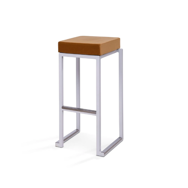 Cube White Bar Stool