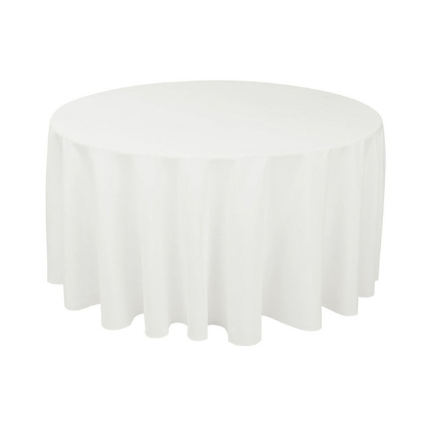 Linen Tablecloth For Sale - White Round 118in