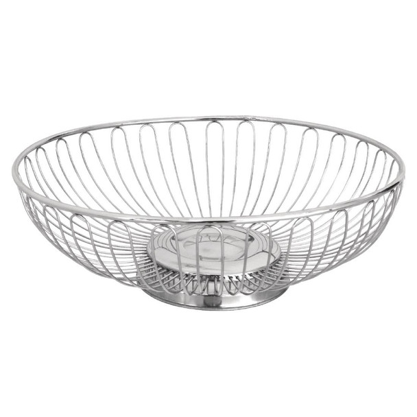 Silver Bread Basket with Base