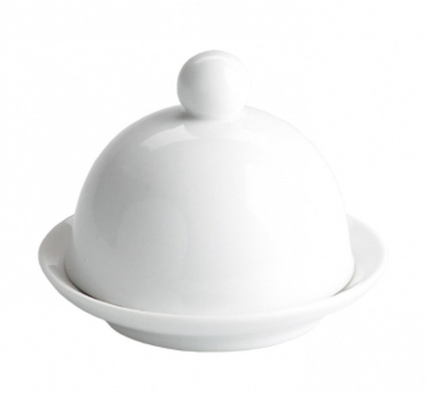 White Butter Dish with Cloche (Pack Size 1)