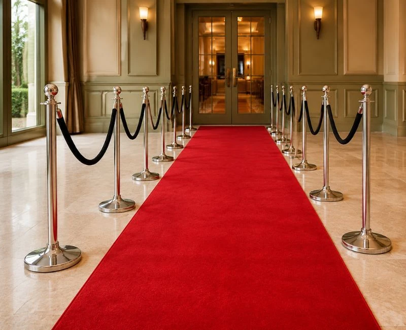 Event carpet for conference entrances and presentation areas
