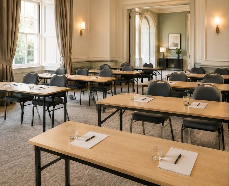 Conference and registration tables for hire