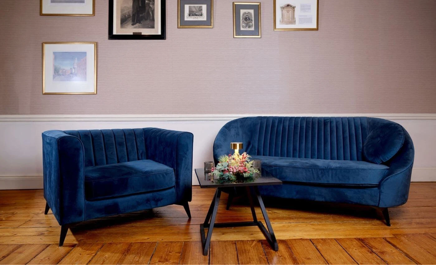 Sofas, armchairs and ottomans for event hire