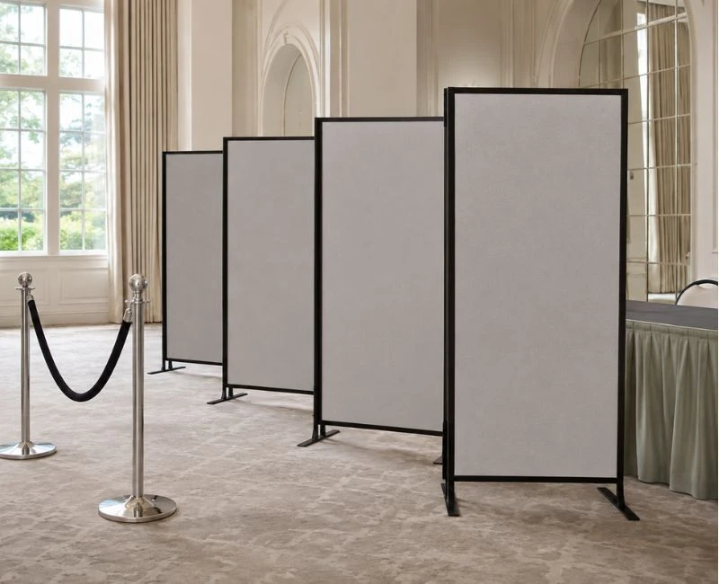 Room dividers and barriers for event spaces
