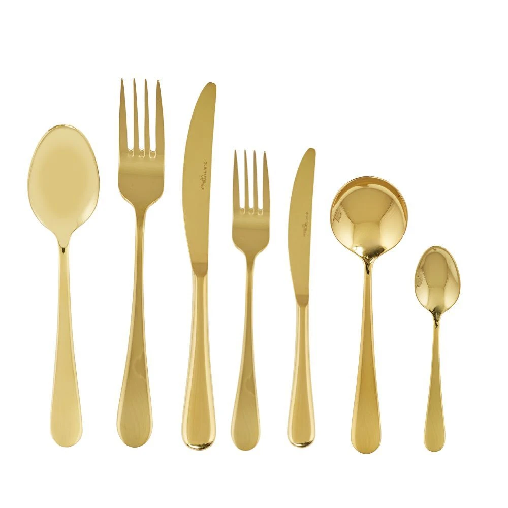 Victoria Gold Cutlery collection available to hire from CaterHire