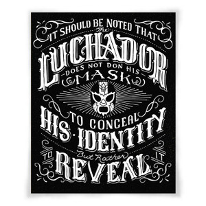 "Luchador text reverse" print