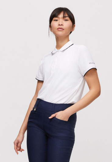 RH Miriam White Short Sleeve Polo Shirt