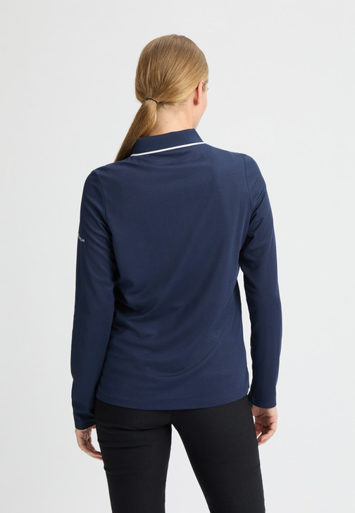 RH Miriam Navy Long Sleeve Polo Shirt