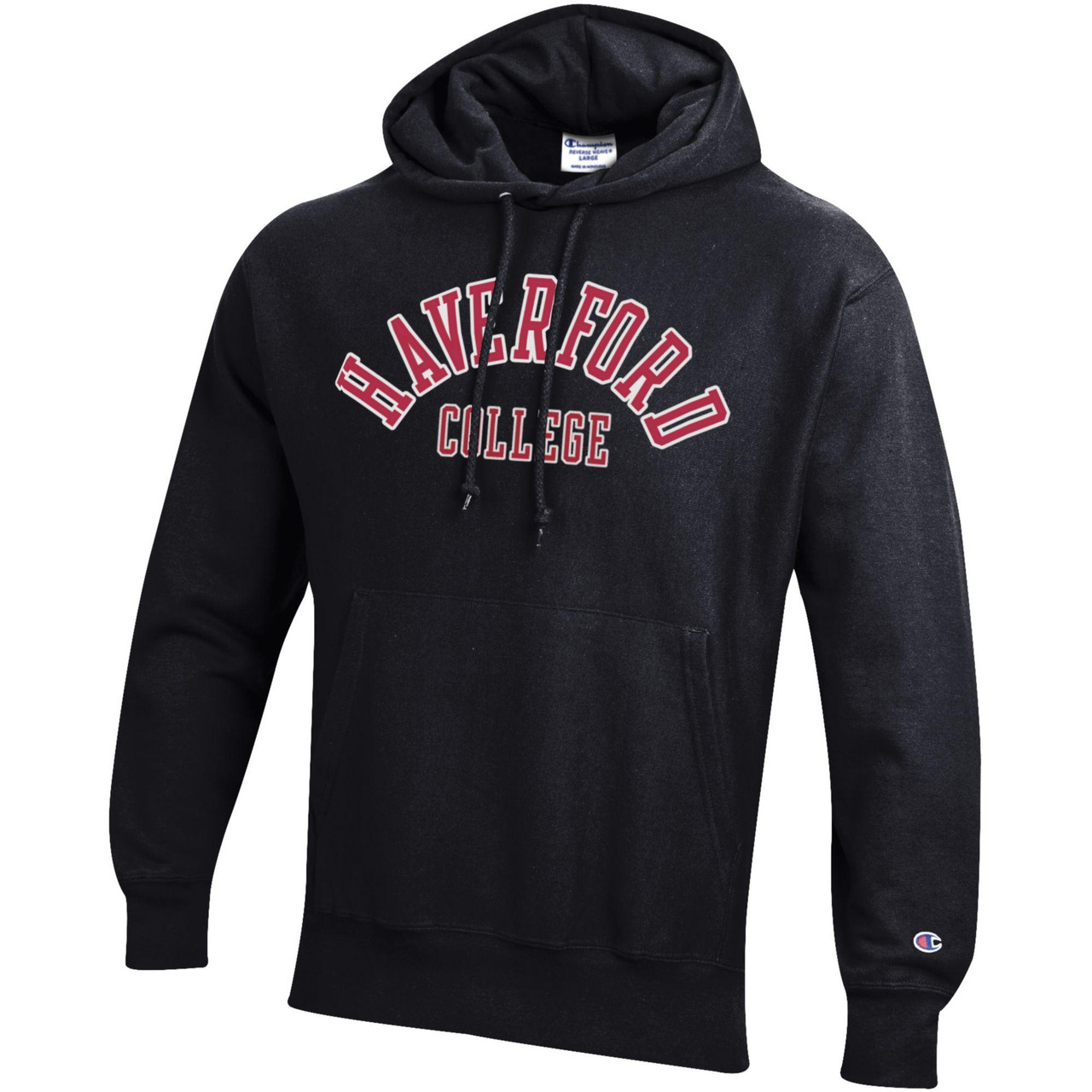 Hood Champion Reverse Weave Black - Haverford College Bookstore