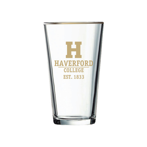 Pint Glass Gold Rim 16oz