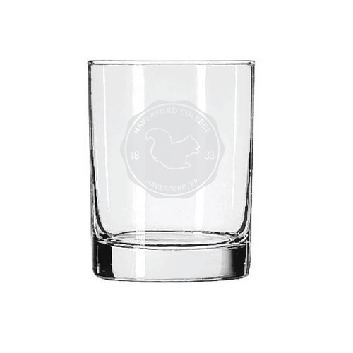 Rocks Glass Etched HC Squirrel Seal 14oz