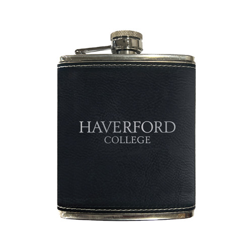 Flask Black Faux Leather Flask Black Faux Leather