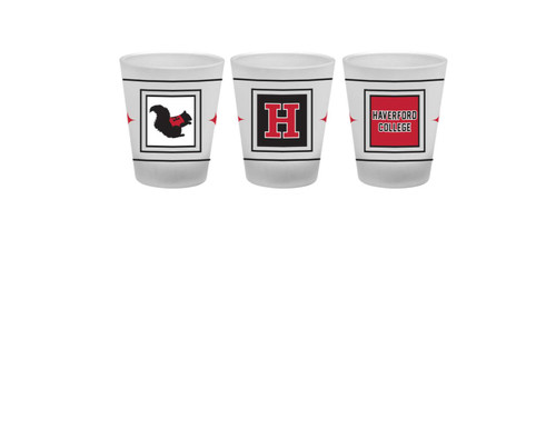 Shot Glass Frosted w Windows HC Sq H