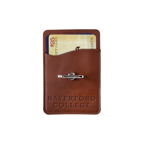 Phone Wallet Leatherette w/ Ring Tan 4128