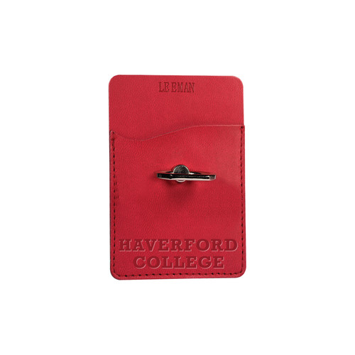Phone Wallet Leatherette w/ Ring Red 4128