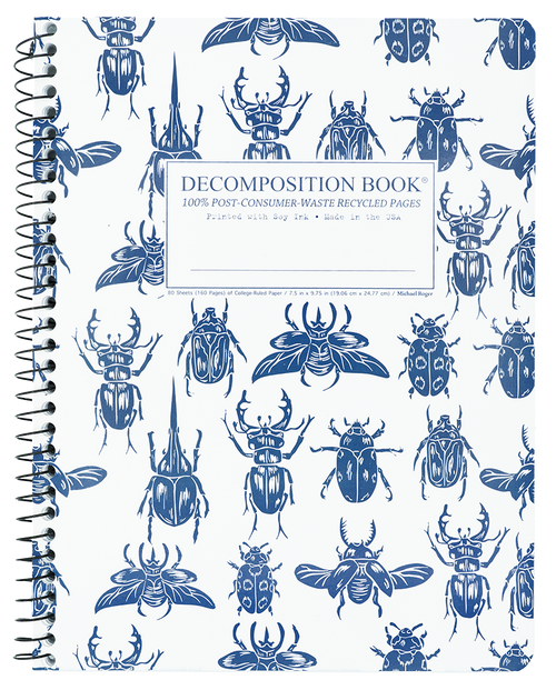 Notebook Decomposition Coilbound Lined- Beetles