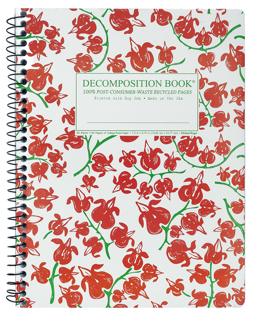 Notebook Decomposition Coilbound Lined- Bleeding Hearts