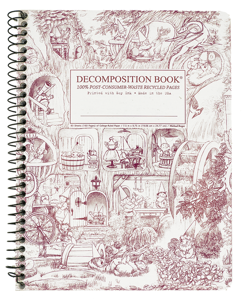 Notebook Decomposition Coilbound Lined- Gnome Home