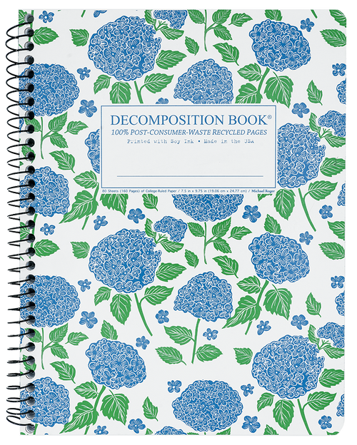 Notebook Decomposition Coilbound Lined- Hydrangea